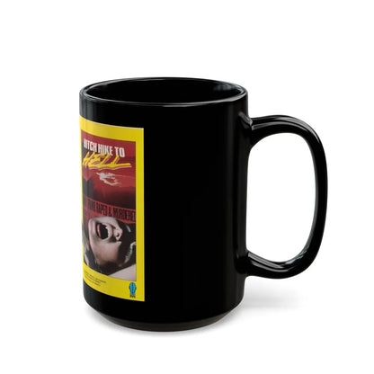 HITCH HIKE TO HELL (VHS COVER) - Black Coffee Mug-Go Mug Yourself