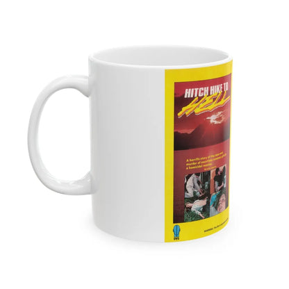 HITCH HIKE TO HELL (VHS COVER) - White Coffee Mug-Go Mug Yourself