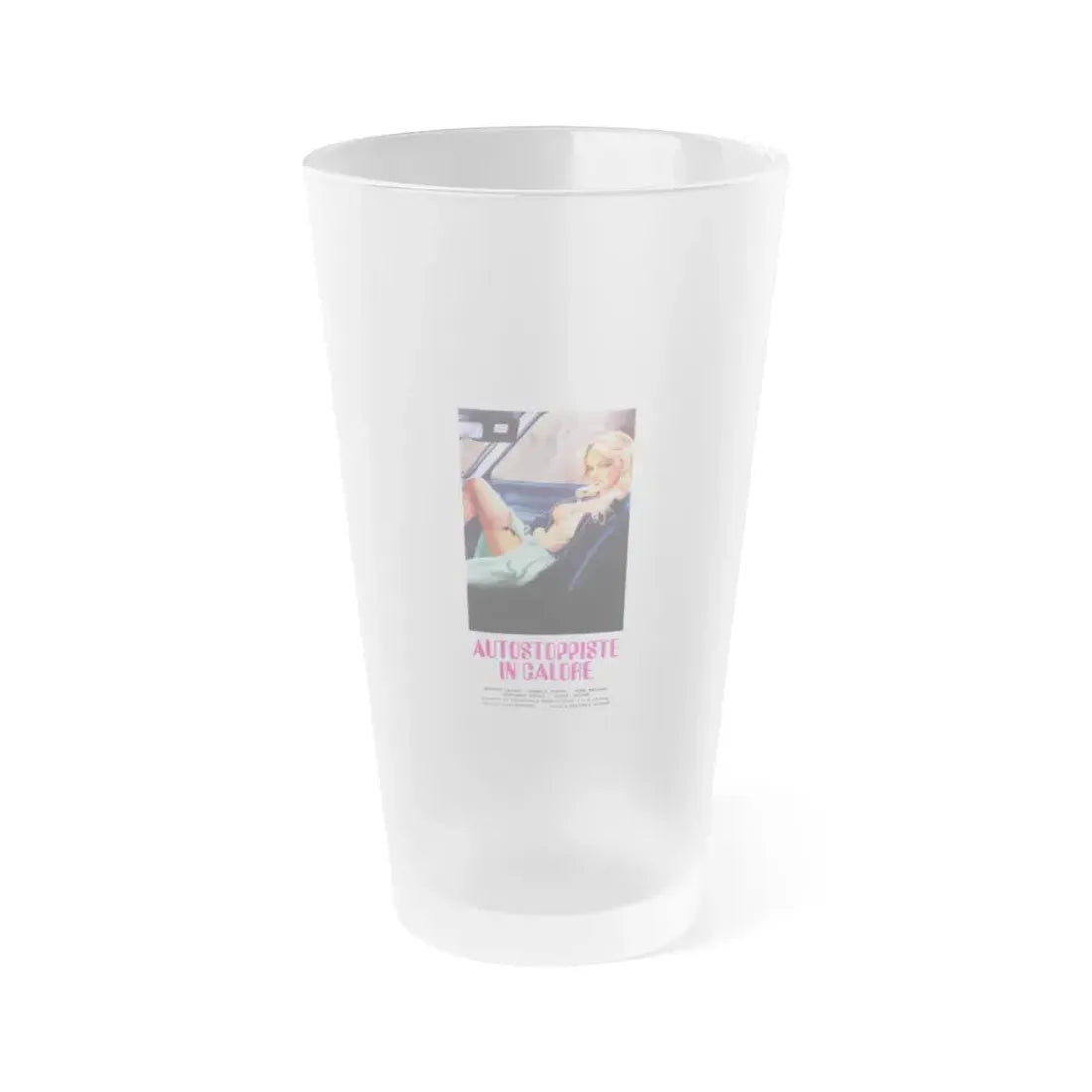 HITCH HIKERS IN HEAT 1979 Movie Poster - Frosted Pint Glass 16oz Default Title - Go Mug Yourself
