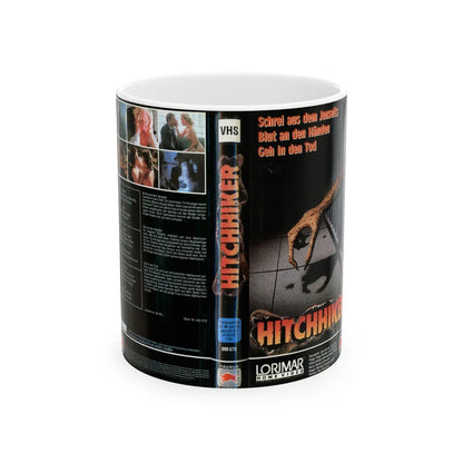 HITCHHIKER (VHS COVER) - White Coffee Mug-11oz-Go Mug Yourself