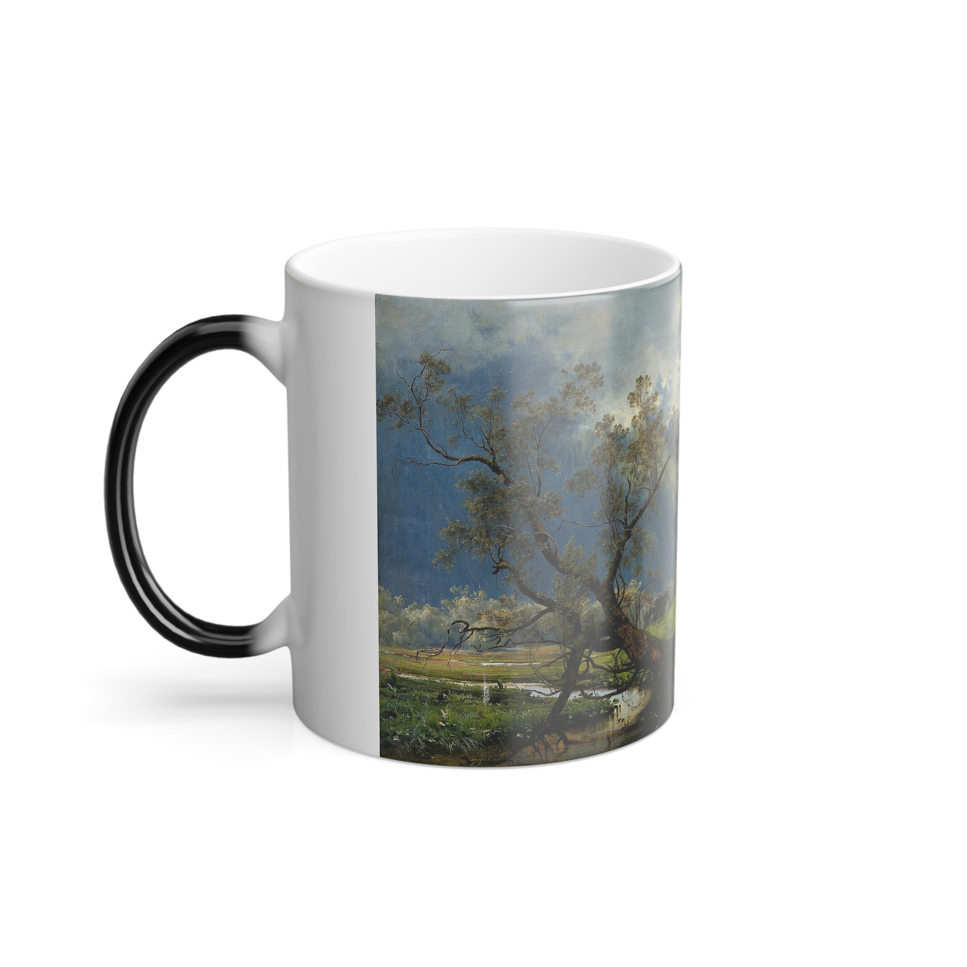 Hjalmar Munsterhjelm (1840-1905) Shepherd in the Alps - Oil on canvas 1860 - Color Changing Mug 11oz-Go Mug Yourself