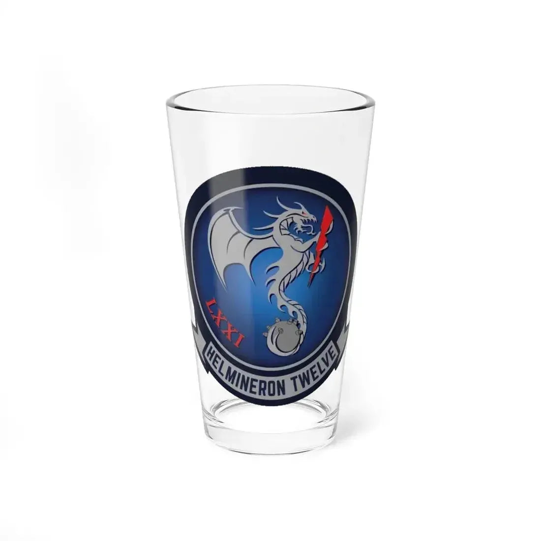 HM 12 Helicopter Mine Countermeasures Squadron 12 (U.S. Navy) Pint Glass 16oz 16oz - Go Mug Yourself