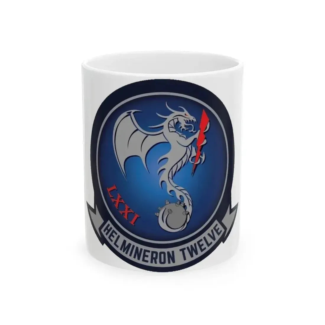 HM 12 Helicopter Mine Countermeasures Squadron 12 (U.S. Navy) White Coffee Mug 11oz - Go Mug Yourself
