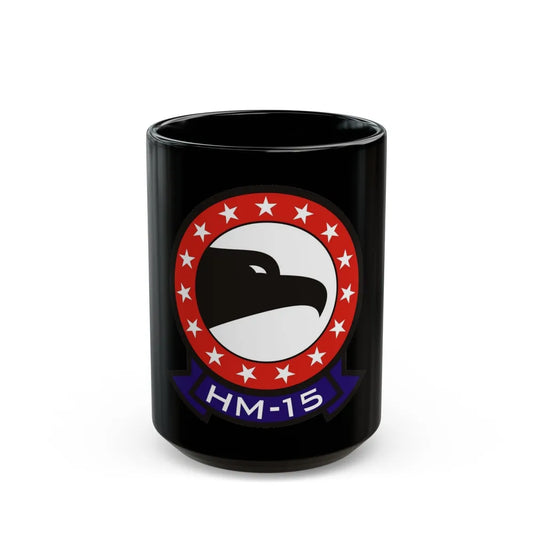 HM 15 Helicopter Mine Countermeasures Squadron 15 (U.S. Navy) Black Coffee Mug-15oz-Go Mug Yourself