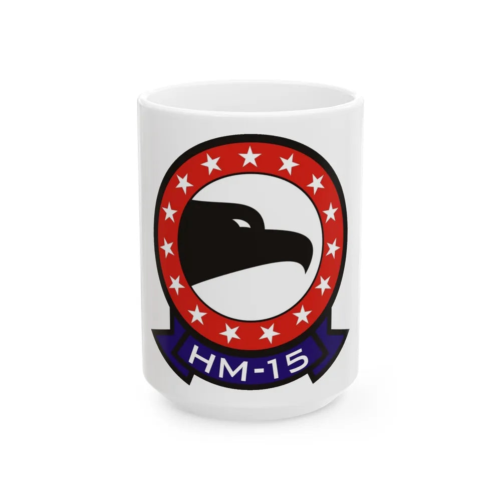 HM 15 Helicopter Mine Countermeasures Squadron 15 (U.S. Navy) White Coffee Mug-15oz-Go Mug Yourself