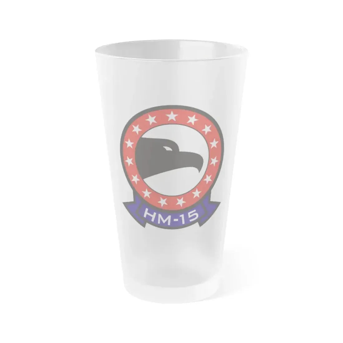 HM 15 Helicopter Mine Countermeasures Squadron 15 (U.S. Navy) Frosted Pint Glass 16oz Default Title - Go Mug Yourself