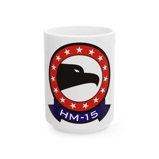 HM 15 Helicopter Mine Countermeasures Squadron 15 (U.S. Navy) White Coffee Mug 15oz - Go Mug Yourself