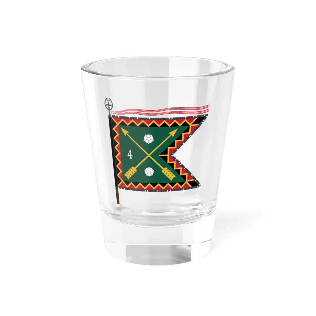 Hämeen panssaripataljoonan lippu (Finland) Shot Glass 1.5oz 1.5oz - Go Mug Yourself