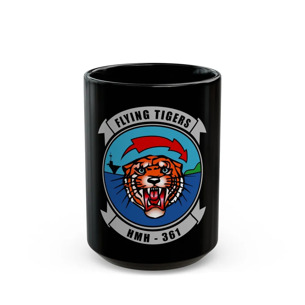 HMH 361 (USMC) Black Coffee Mug-15oz-Go Mug Yourself