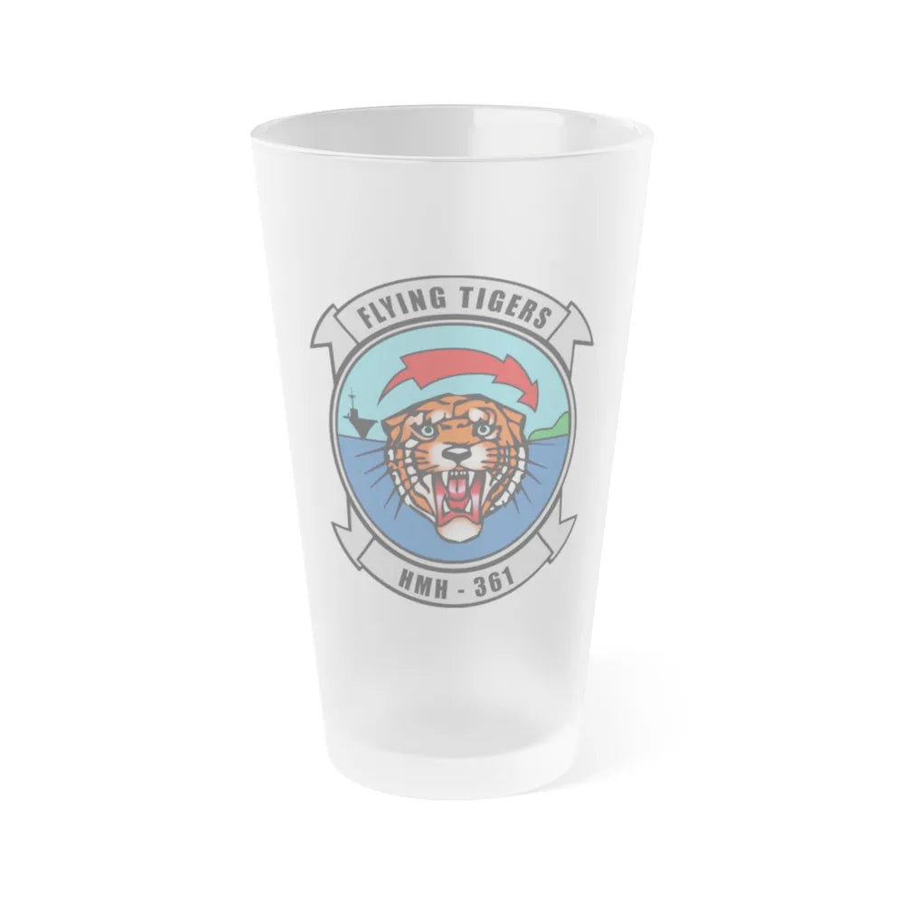 HMH 361 (USMC) Frosted Pint Glass 16oz-Go Mug Yourself