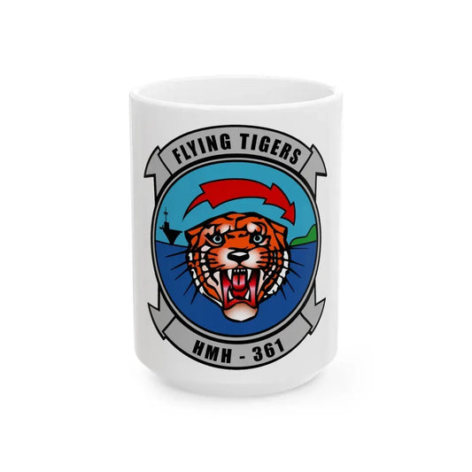 HMH 361 (USMC) White Coffee Mug 15oz - Go Mug Yourself
