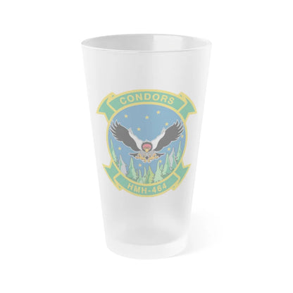 HMH 464 Condors (USMC) Frosted Pint Glass 16oz-Go Mug Yourself