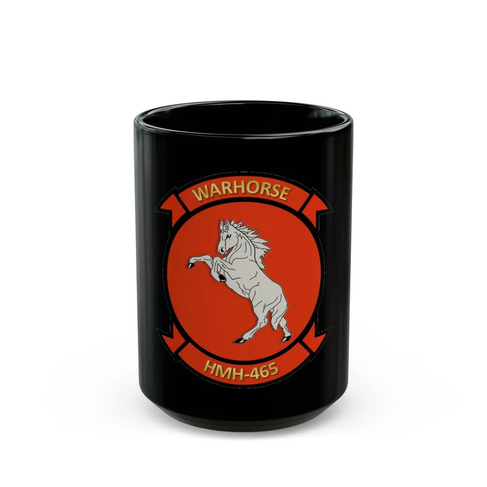 HMH 465 (USMC) Black Coffee Mug-15oz-Go Mug Yourself