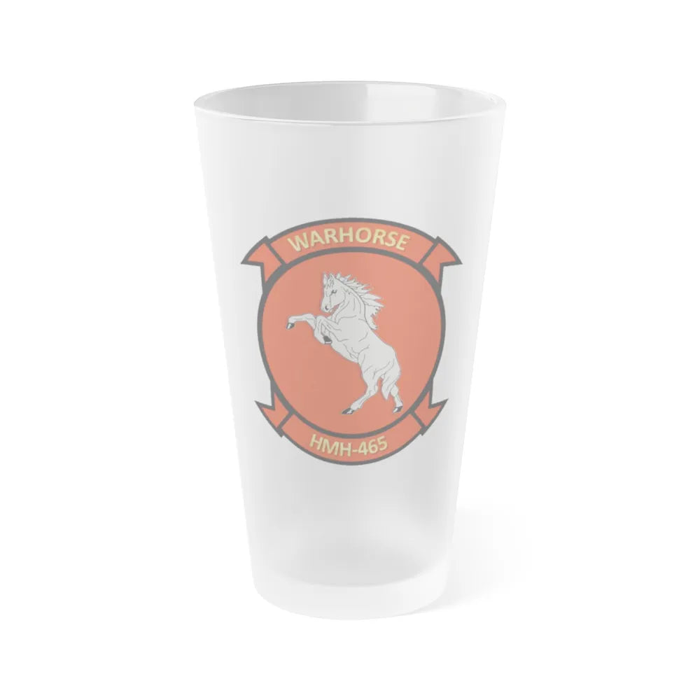 HMH 465 (USMC) Frosted Pint Glass 16oz-Go Mug Yourself