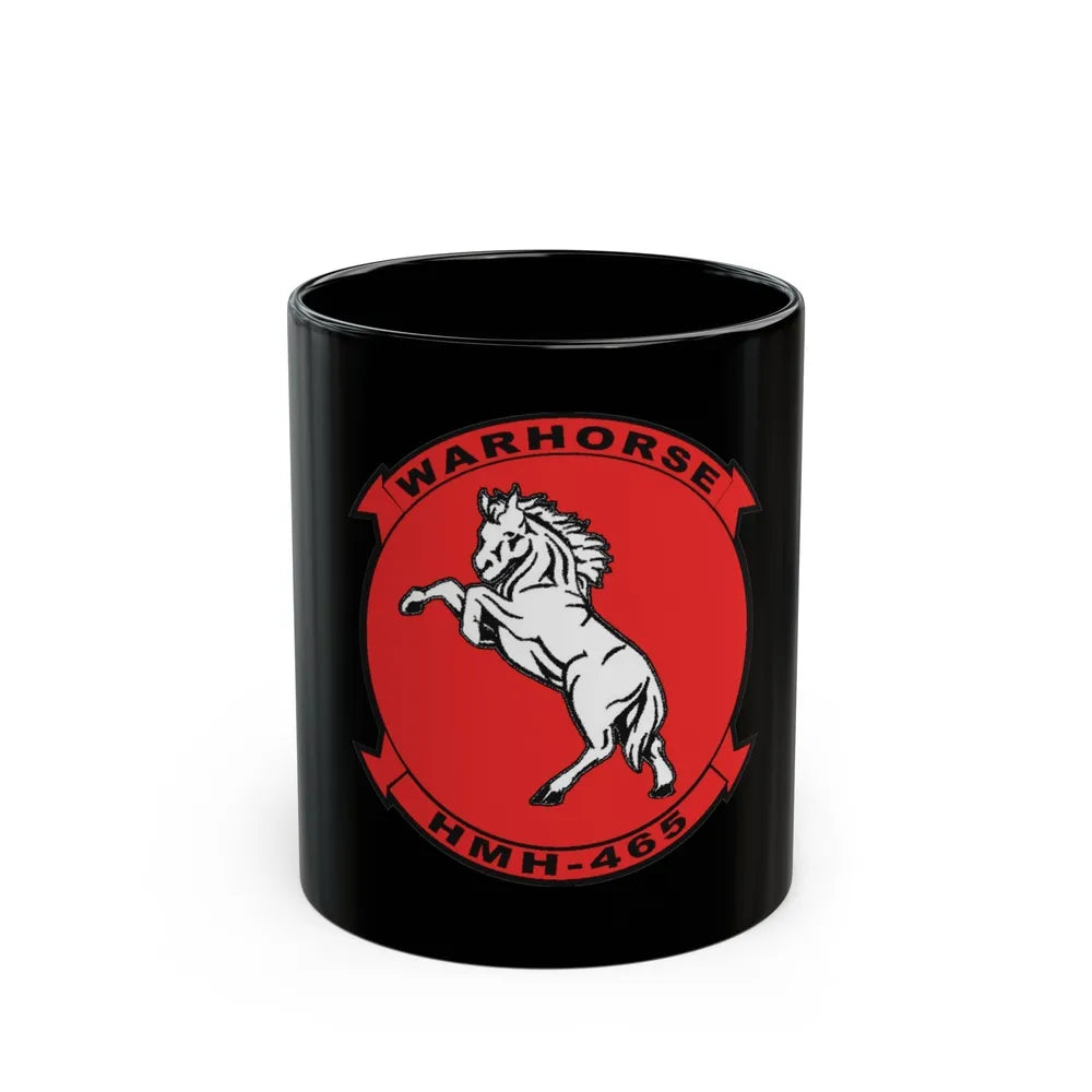 HMH 465 Warhorse (USMC) Black Coffee Mug-11oz-Go Mug Yourself