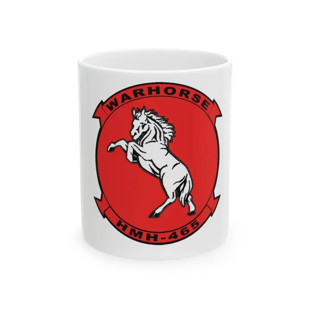 HMH 465 Warhorse (USMC) White Coffee Mug 11oz - Go Mug Yourself