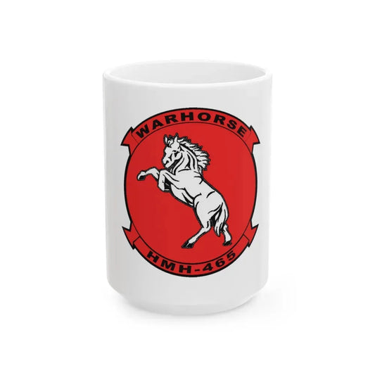 HMH 465 Warhorse (USMC) White Coffee Mug 15oz - Go Mug Yourself