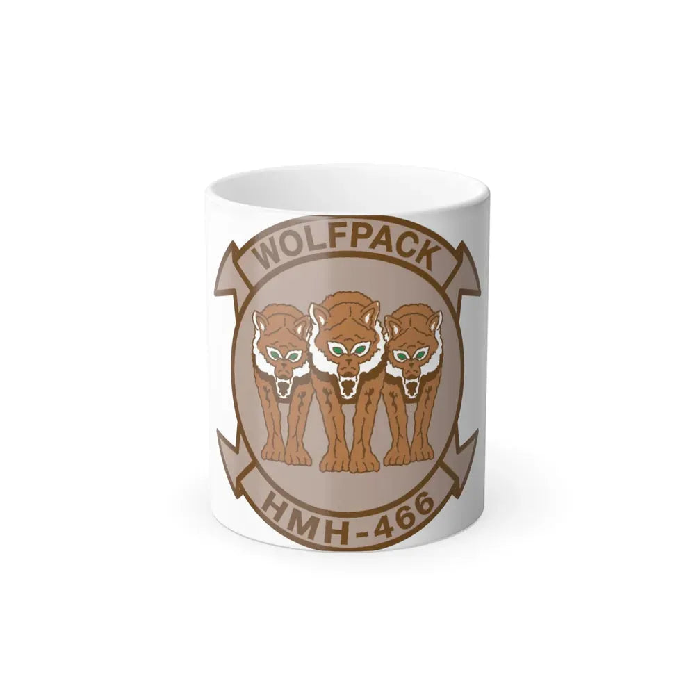 HMH 466 WOLFPACK Desert (USMC) Color Changing Coffee Mug 11oz - Go Mug Yourself