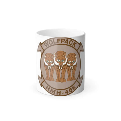 HMH 466 WOLFPACK Desert (USMC) Color Changing Coffee Mug 11oz - Go Mug Yourself