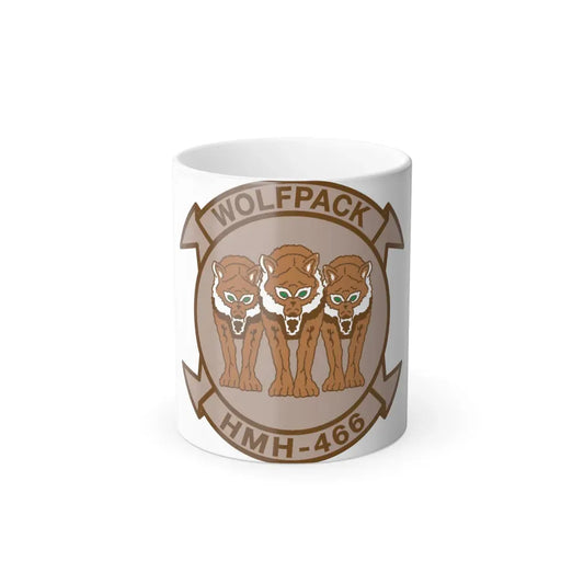 HMH 466 WOLFPACK Desert (USMC) Color Changing Coffee Mug 11oz - Go Mug Yourself