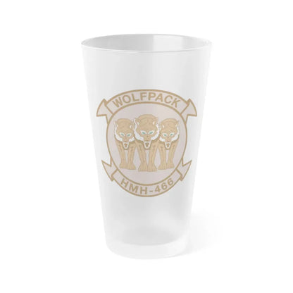 HMH 466 WOLFPACK Desert (USMC) Frosted Pint Glass 16oz Default Title - Go Mug Yourself