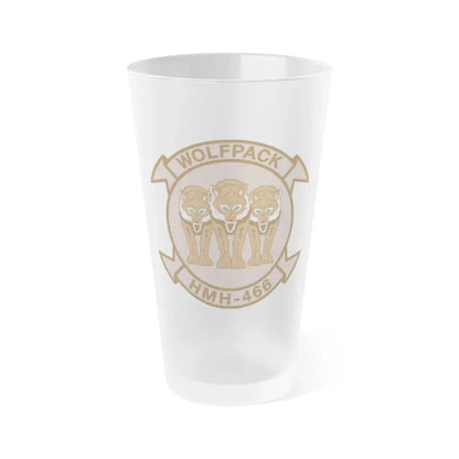 HMH 466 WOLFPACK Desert (USMC) Frosted Pint Glass 16oz Default Title - Go Mug Yourself