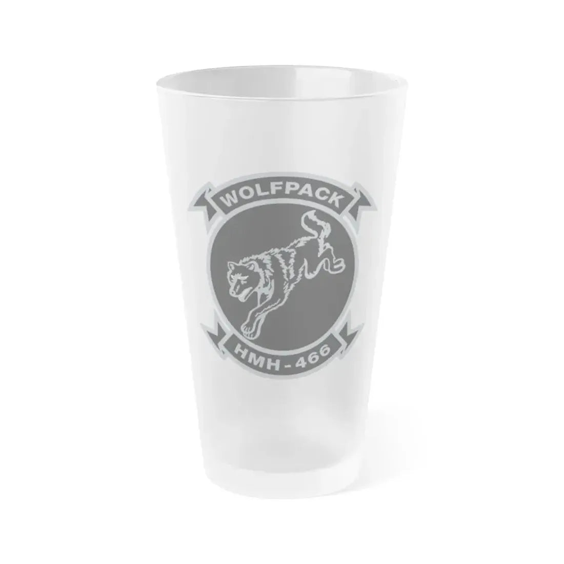 HMH 466 Wolfpack (USMC) Frosted Pint Glass 16oz Default Title - Go Mug Yourself