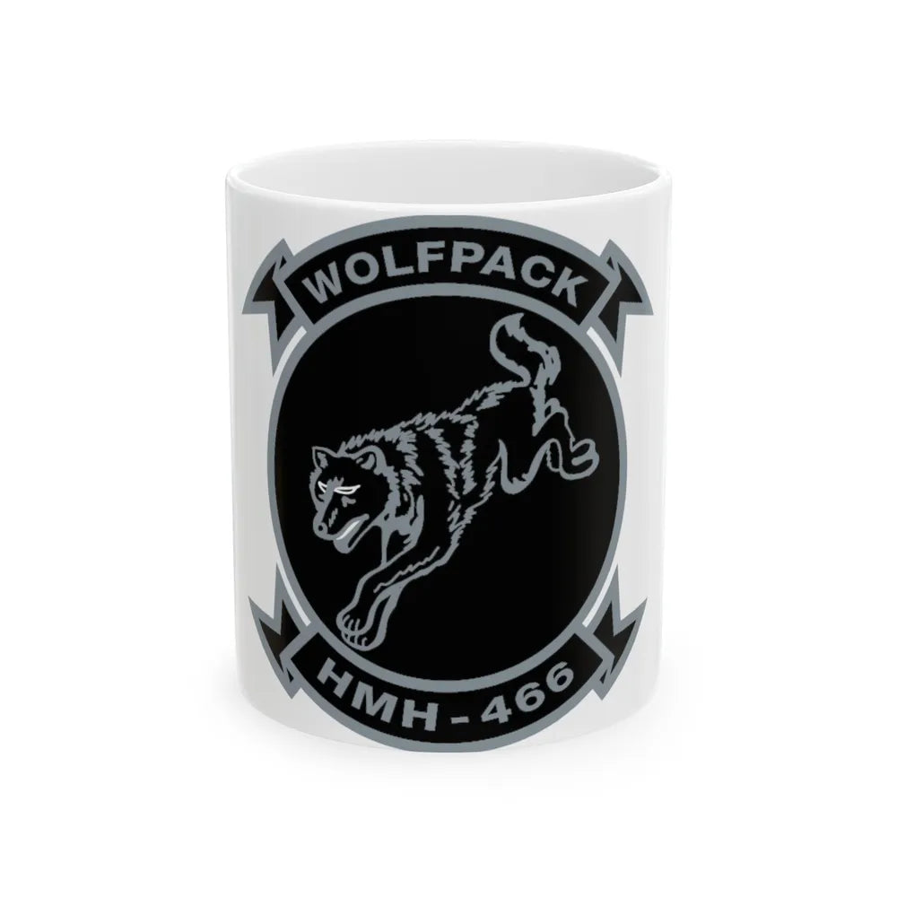 HMH 466 Wolfpack (USMC) White Coffee Mug-11oz-Go Mug Yourself