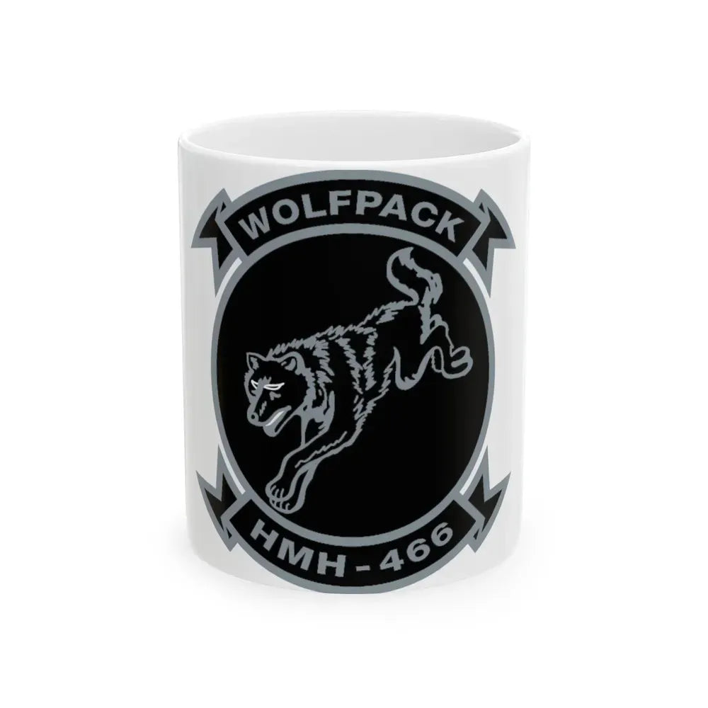 HMH 466 Wolfpack (USMC) White Coffee Mug 11oz - Go Mug Yourself