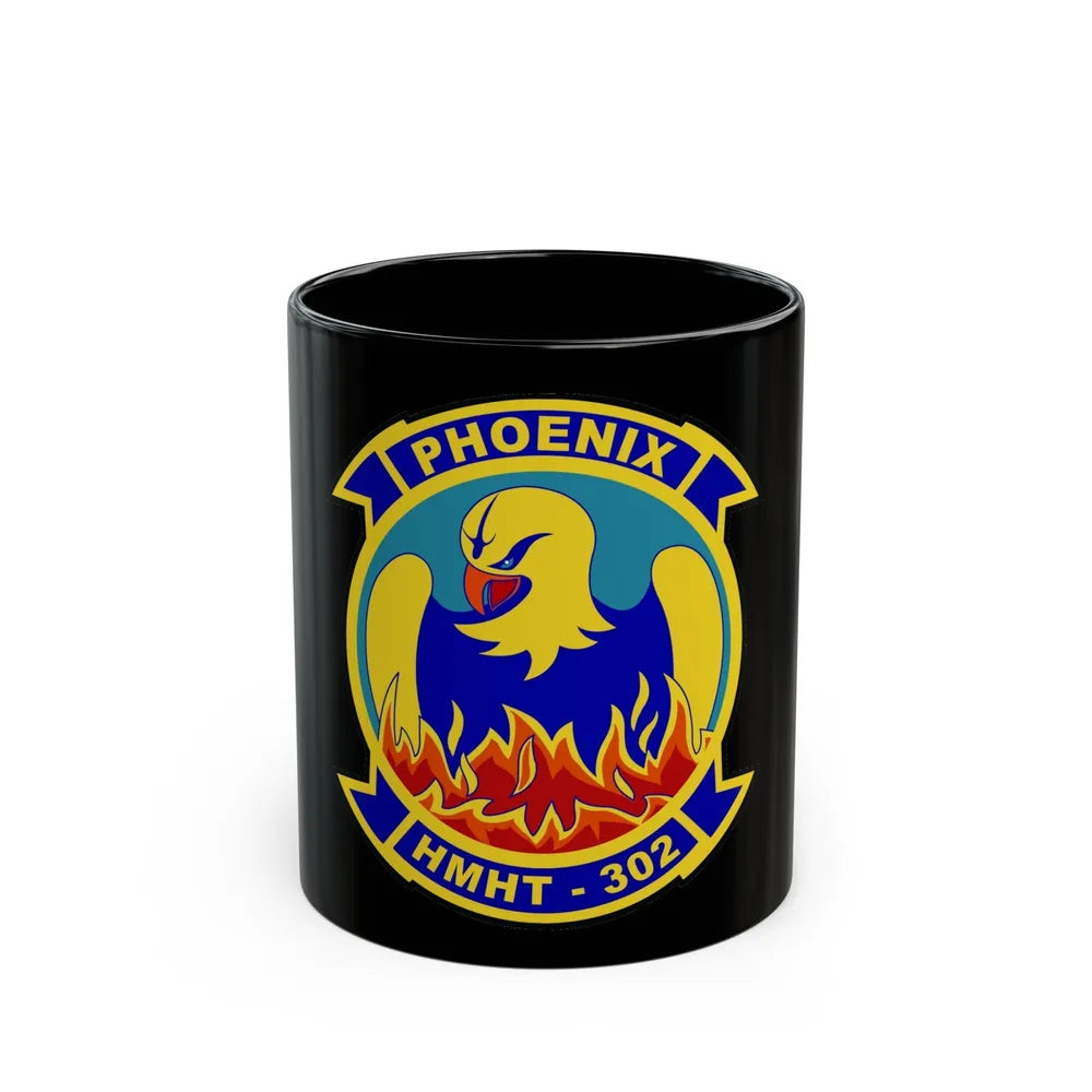 HMHT 302 (USMC) Black Coffee Mug-11oz-Go Mug Yourself