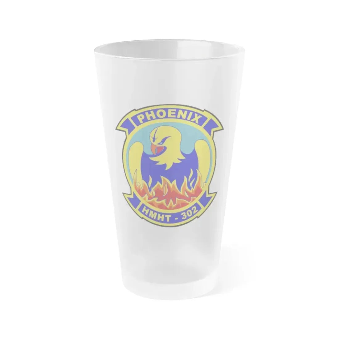 HMHT 302 (USMC) Frosted Pint Glass 16oz Default Title - Go Mug Yourself