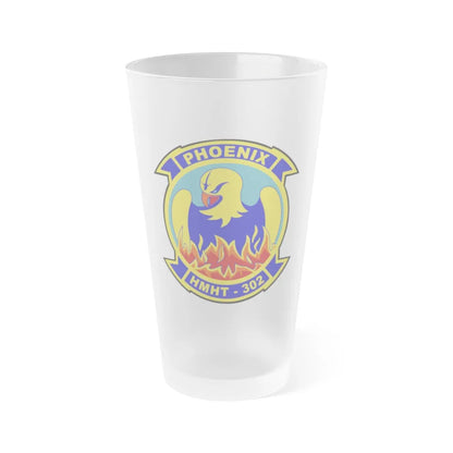 HMHT 302 (USMC) Frosted Pint Glass 16oz-Go Mug Yourself