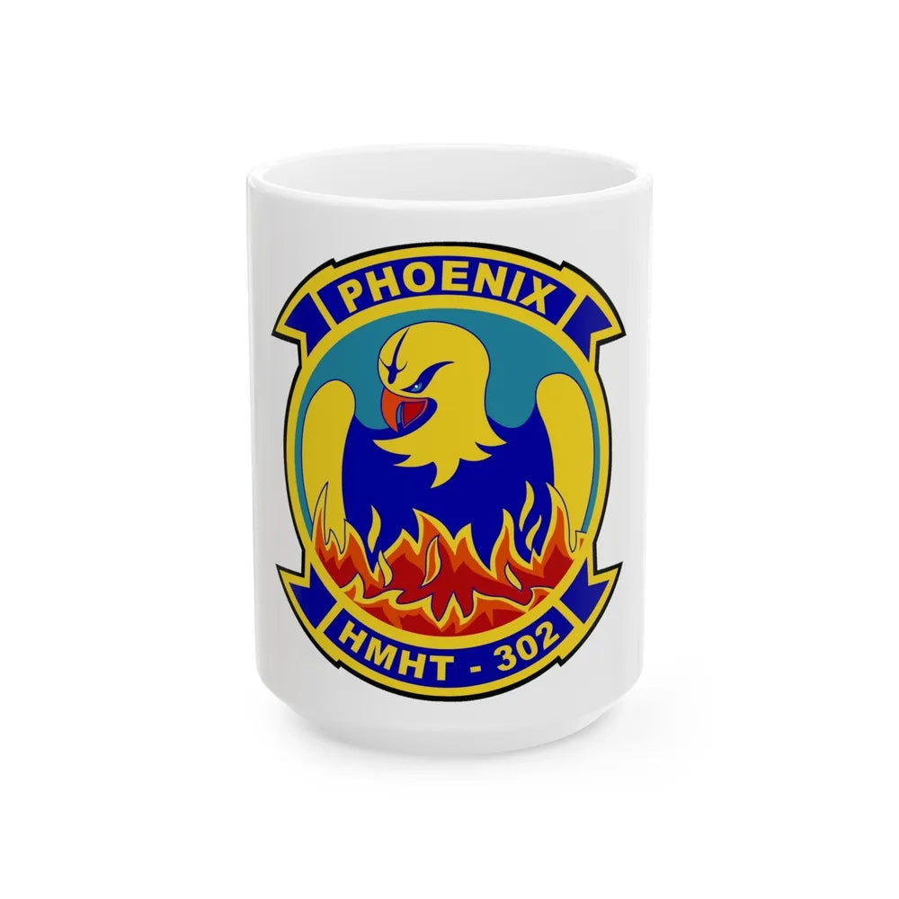 HMHT 302 (USMC) White Coffee Mug-15oz-Go Mug Yourself