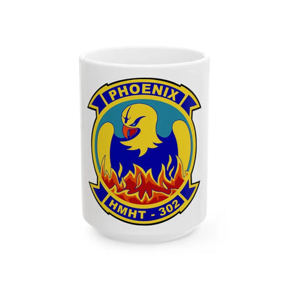 HMHT 302 (USMC) White Coffee Mug-15oz-Go Mug Yourself