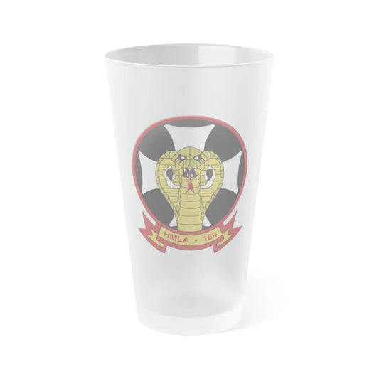 HMLA 169 Vipers (USMC) Frosted Pint Glass 16oz Default Title - Go Mug Yourself