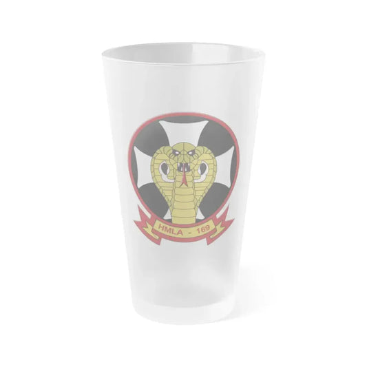 HMLA 169 Vipers (USMC) Frosted Pint Glass 16oz Default Title - Go Mug Yourself