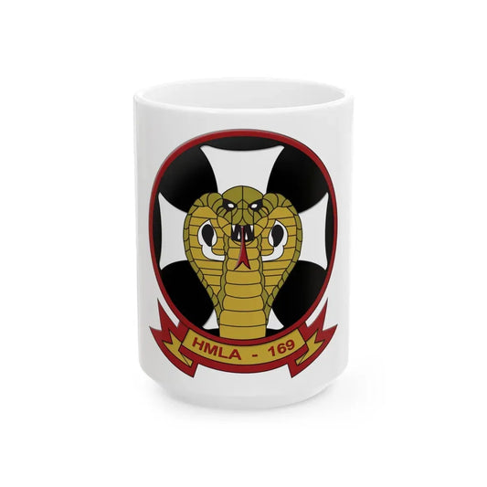 HMLA 169 Vipers (USMC) White Coffee Mug 15oz - Go Mug Yourself