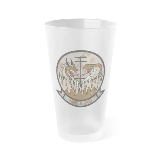 HMLA 269 Desert (USMC) Frosted Pint Glass 16oz Default Title - Go Mug Yourself