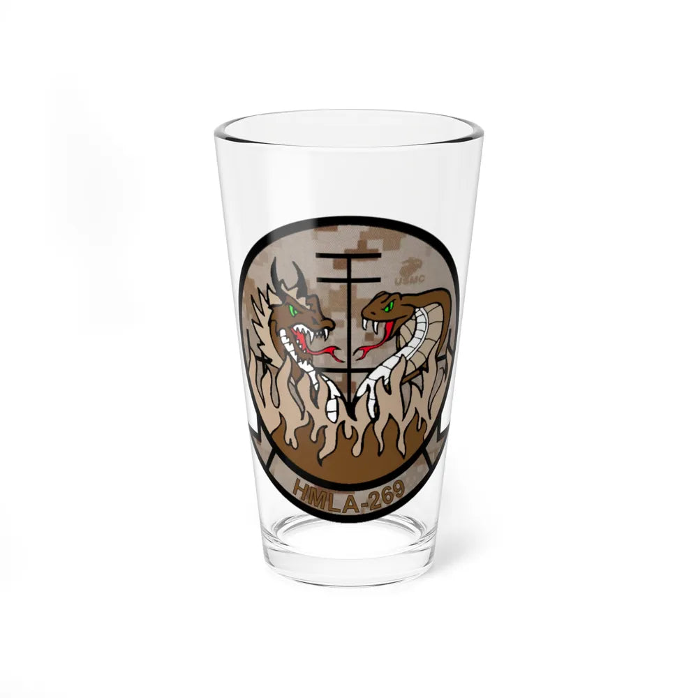 HMLA 269 Desert (USMC) Pint Glass 16oz-16oz-Go Mug Yourself