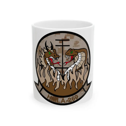 HMLA 269 Desert (USMC) White Coffee Mug-11oz-Go Mug Yourself