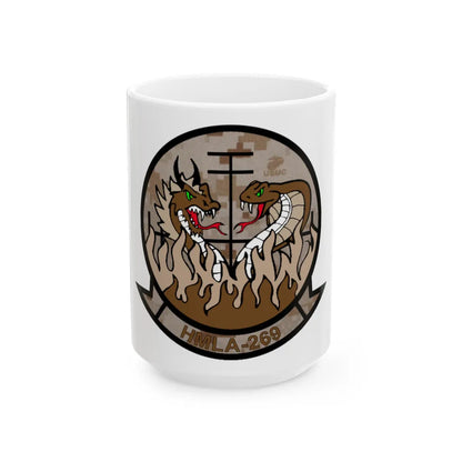 HMLA 269 Desert (USMC) White Coffee Mug-15oz-Go Mug Yourself