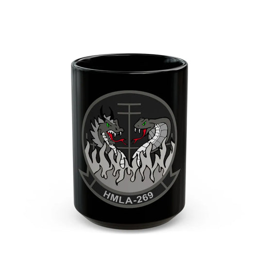 HMLA 269 (USMC) Black Coffee Mug-15oz-Go Mug Yourself