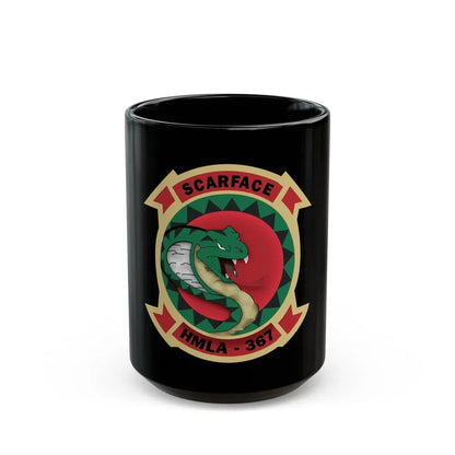 HMLA 367 Scarface (USMC) Black Coffee Mug 15oz - Go Mug Yourself