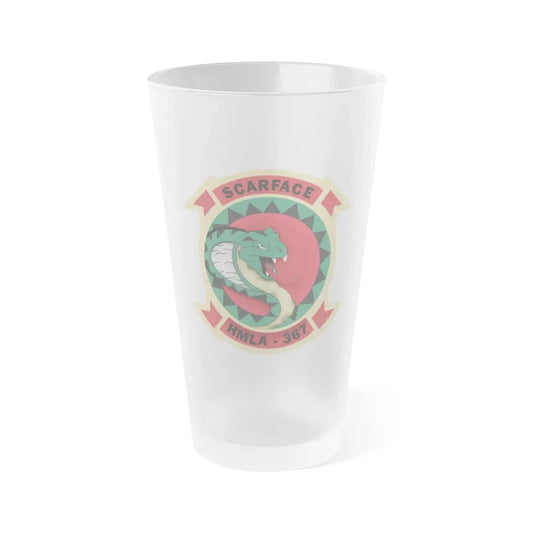 HMLA 367 Scarface (USMC) Frosted Pint Glass 16oz Default Title - Go Mug Yourself
