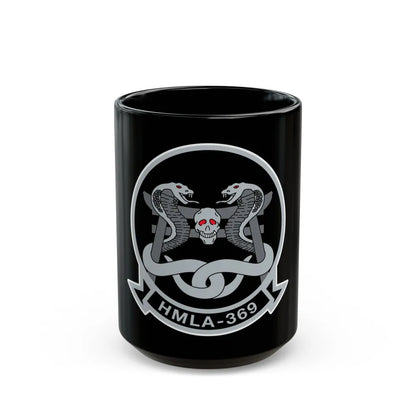 HMLA 369 (USMC) Black Coffee Mug-15oz-Go Mug Yourself