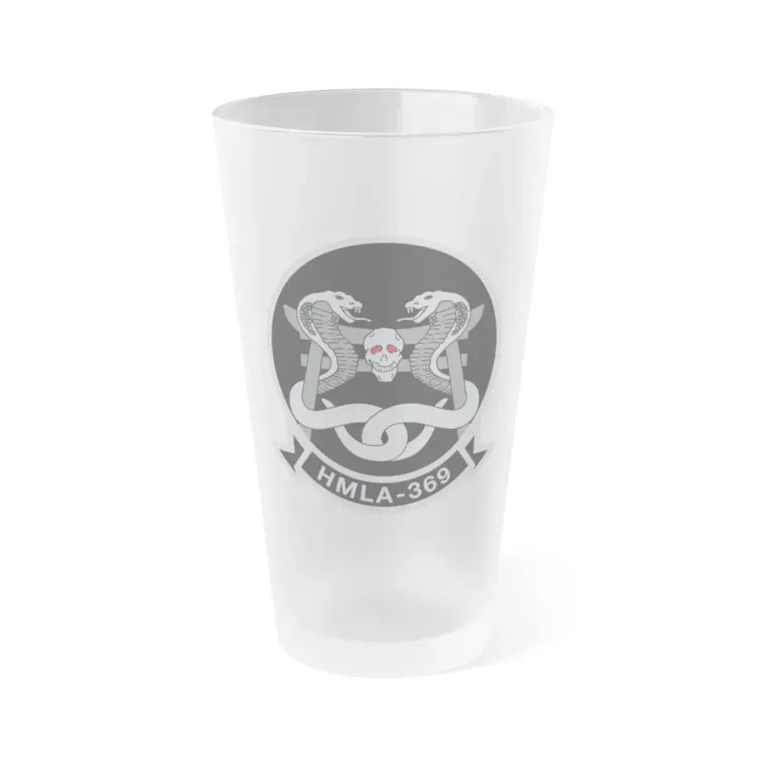 HMLA 369 (USMC) Frosted Pint Glass 16oz Default Title - Go Mug Yourself