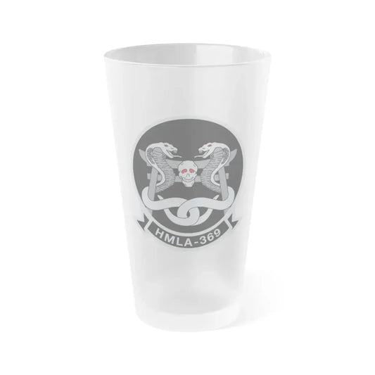 HMLA 369 (USMC) Frosted Pint Glass 16oz Default Title - Go Mug Yourself