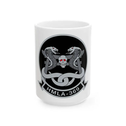 HMLA 369 (USMC) White Coffee Mug 15oz - Go Mug Yourself