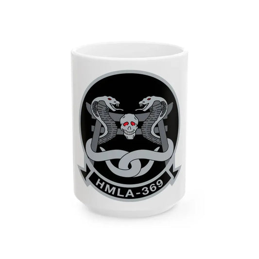 HMLA 369 (USMC) White Coffee Mug 15oz - Go Mug Yourself