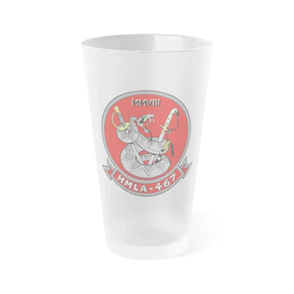 HMLA 467 (USMC) Frosted Pint Glass 16oz Default Title - Go Mug Yourself